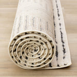 Talia 5'3" x 7'7" Striped Diamond Design Area Rug - Cream, Black