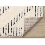 Talia 5'3" x 7'7" Striped Diamond Design Area Rug - Cream, Black