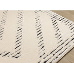 Talia 5'3" x 7'7" Striped Diamond Design Area Rug - Cream, Black