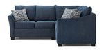Tami 2-Piece Sectional with Left-Facing Loveseat - Dexter Dark Blue