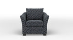 Tami Accent Chair - Boxes Dark Blue