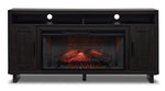 Tessan 64" Fireplace Media Console – Dark Grey, Brown