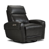 Theo Leather Dual Power Rocker Recliner - Charcoal