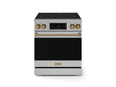 Thor Kitchen Stainless Steel Freestanding Professional Electric Range |Gordon Ramsay Series (4.55 cu.ft.) -RSE30-BRZ
