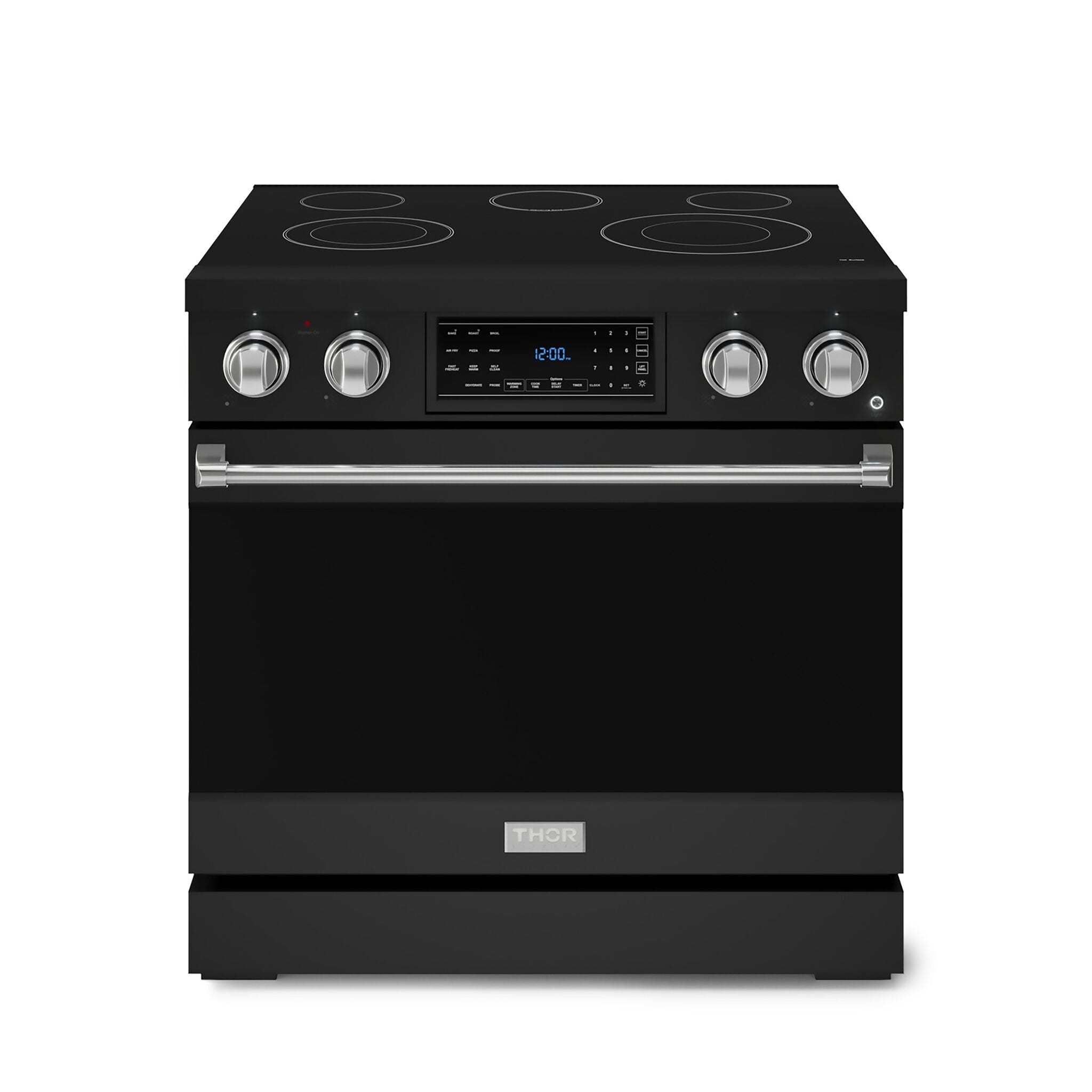 Thor Kitchen Black Stainless Steel Freestanding Professional Electric Range |Gordon Ramsay Series (6 cu.ft) - RSE36B-SS