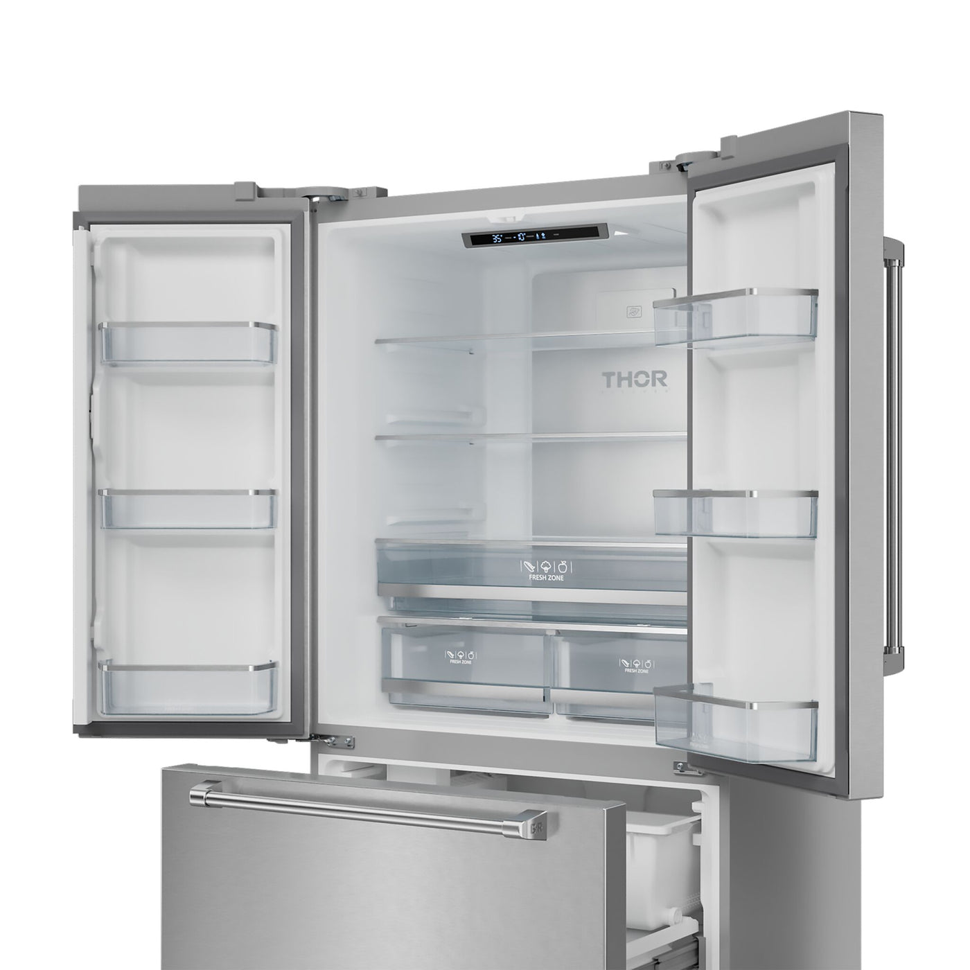 Thor Kitchen Stainless Steel French Door Counter-Depth Refrigerator with Ice Maker| Gordon Ramsay Collection (20.3 cu.ft.) - RF3621CTD99