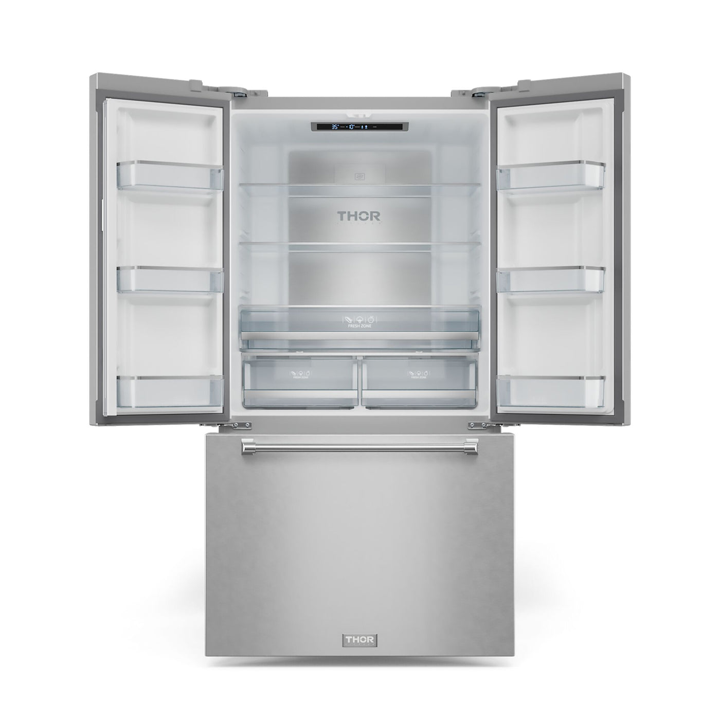 Thor Kitchen Stainless Steel French Door Counter-Depth Refrigerator with Ice Maker| Gordon Ramsay Collection (20.3 cu.ft.) - RF3621CTD99