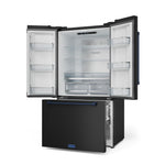 Thor Kitchen - Gordon Ramsay Collection 36" 20.3 Cu. Ft. Matte Black Counter-Depth French Door Refrigerator with Ice Maker - RF3621CTD00-BLU