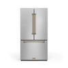 Thor Kitchen Stainless Steel French Door Counter-Depth Refrigerator with Ice Maker| Gordon Ramsay Collection (20.3 cu.ft.) - RF3621CTD99-BRZ
