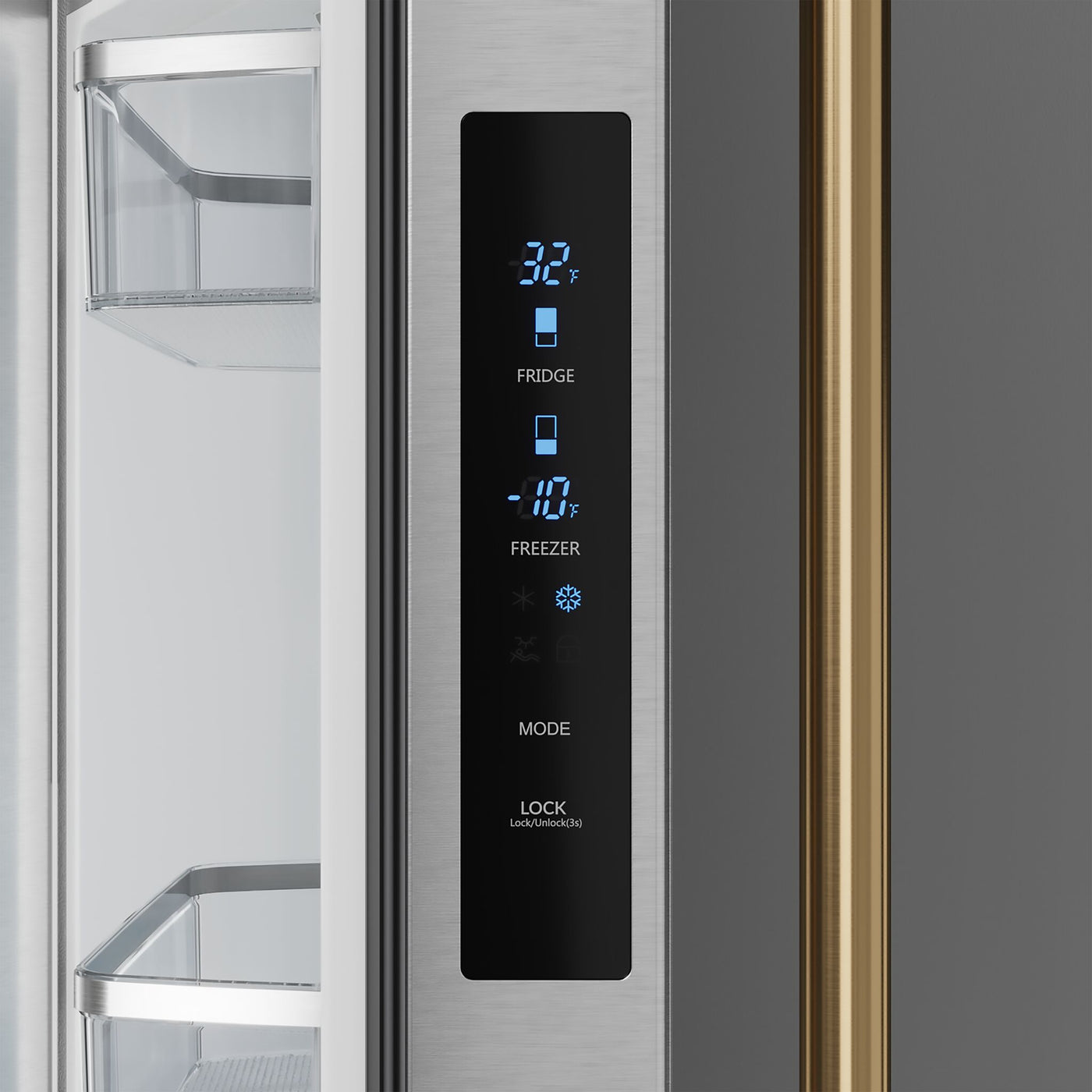 Thor Kitchen Stainless Steel French Door Counter Depth Refrigerator with Ice Maker| Gordon Ramsay Collection (17.5 cu.ft.) - RF3017FFD99-BRZ