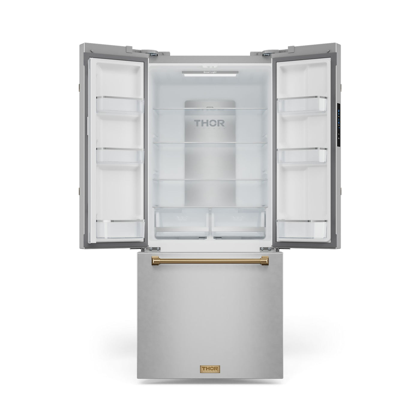 Thor Kitchen Stainless Steel French Door Counter Depth Refrigerator with Ice Maker| Gordon Ramsay Collection (17.5 cu.ft.) - RF3017FFD99-BRZ