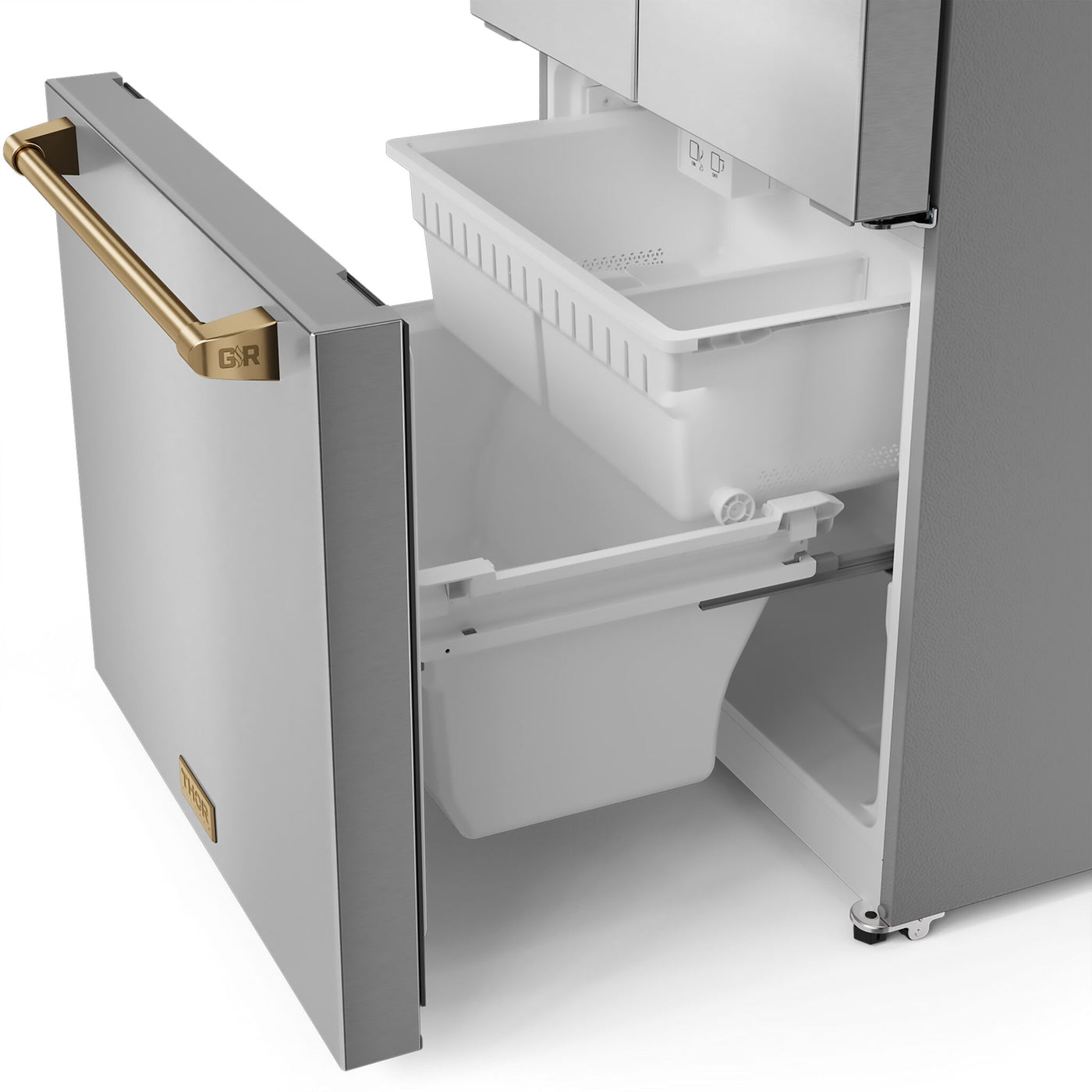 Thor Kitchen Stainless Steel French Door Counter Depth Refrigerator with Ice Maker| Gordon Ramsay Collection (17.5 cu.ft.) - RF3017FFD99-BRZ