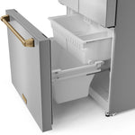 Thor Kitchen - Gordon Ramsay Collection 30" 17.5 Cu. Ft. Stainless Steel Counter-Depth French Door Refrigerator with Ice Maker - RF3017FFD99-BRZ