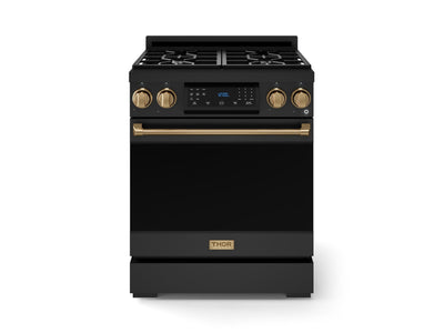 Thor Kitchen Black Stainless Steel Freestanding Professional Gas Range|Gordon Ramsay Series (4.55 cu.ft.) - RSG30B-BRZ