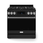 Thor Kitchen Black Stainless Steel Freestanding Professional Gas Range|Gordon Ramsay Series (6 cu.ft.) - RSG36B-SS