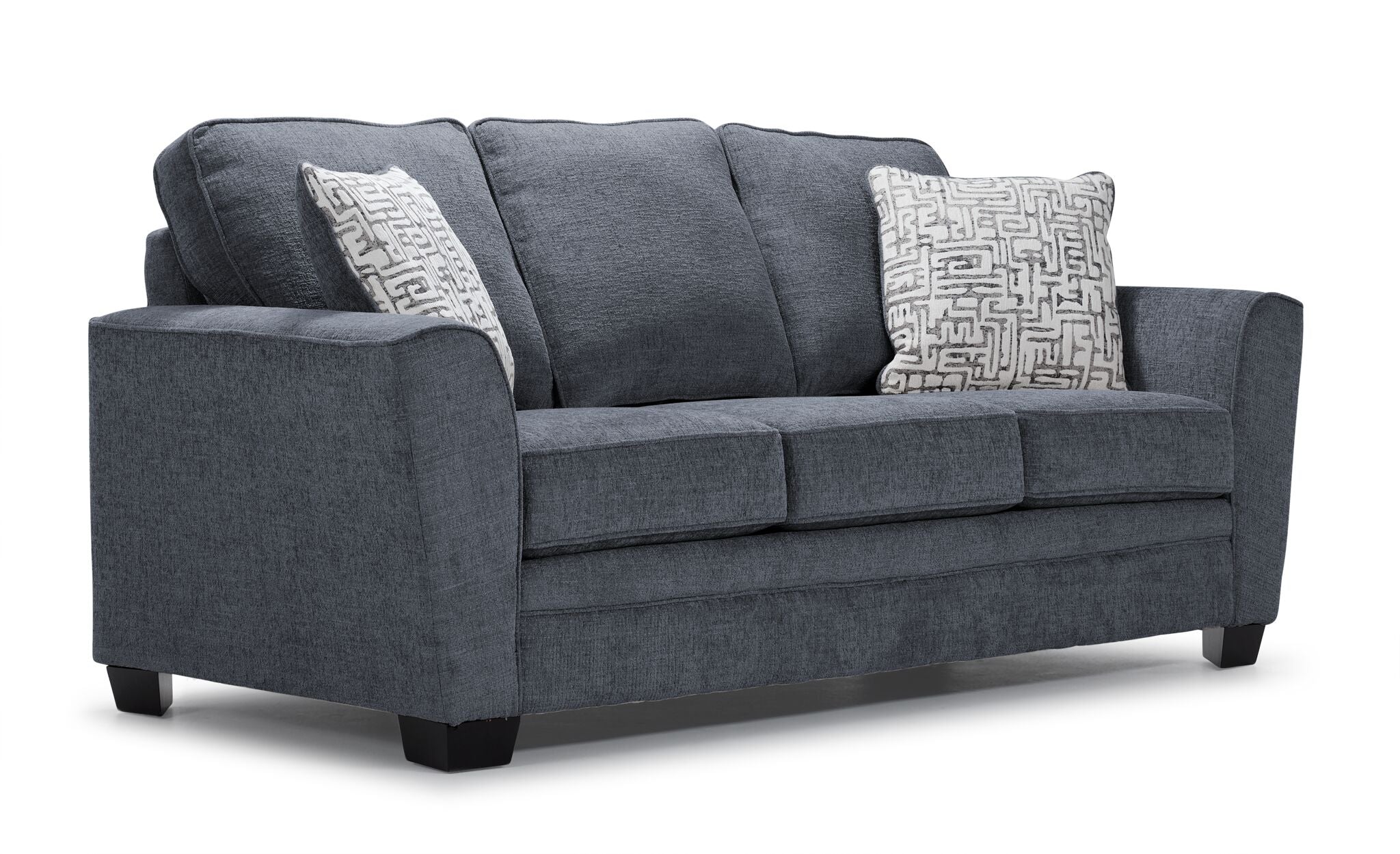 Tilley Sofa, Loveseat and Chair Set - Charcoal