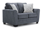 Tilley Sofa, Loveseat and Chair Set - Charcoal