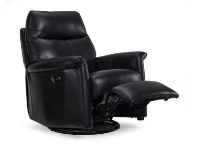 Torino Leather Power Recliner - Black