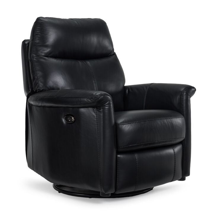 Torino Leather Power Recliner Black Leon's