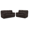 Toscana Leather Sofa and Loveseat Set - Chocolate