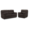 Toscana Leather Sofa and Chair Set - Chocolate