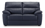Toscana Leather Loveseat - Navy Blue