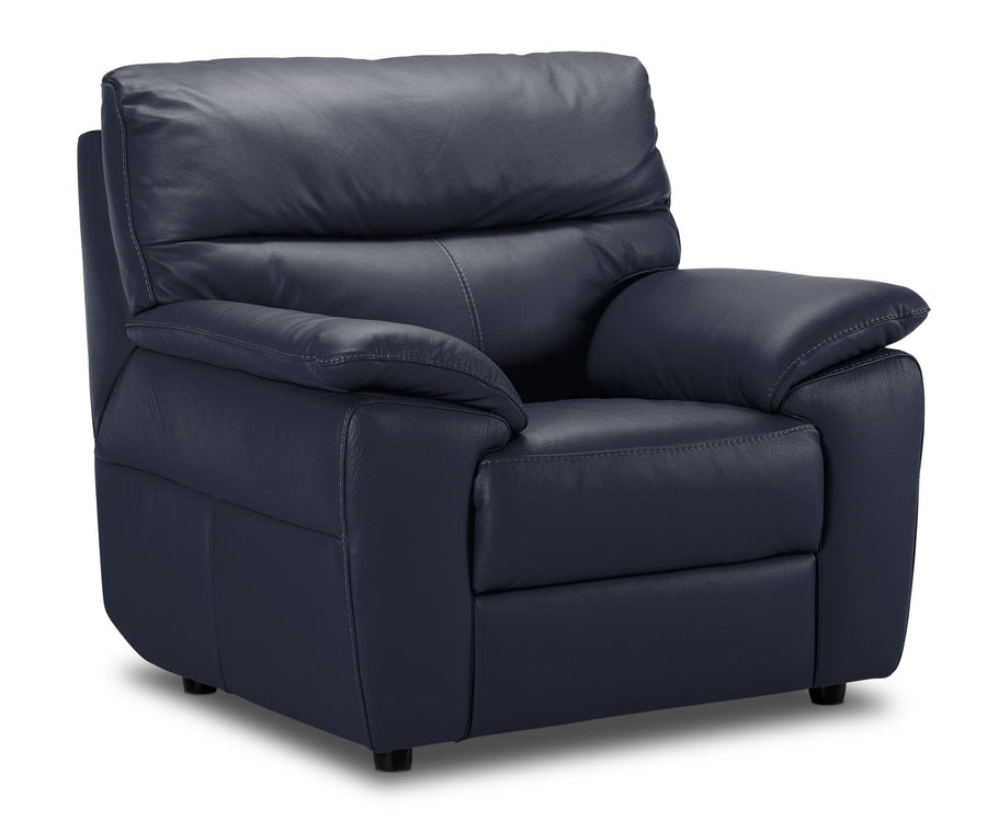 Toscana Leather Chair - Navy Blue