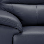Toscana Leather Sofa and Chair Set - Navy Blue