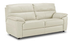 Toscana Leather Sofa, Loveseat and Chair Set - White