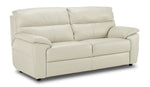 Toscana Leather Sofa and Chair Set - White