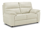 Toscana Leather Sofa, Loveseat and Chair Set - White