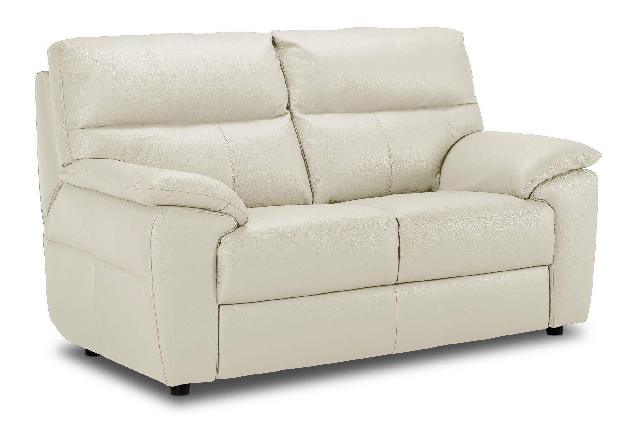 Toscana Leather Sofa, Loveseat and Chair Set - White