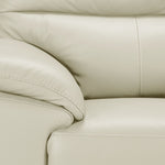 Toscana Leather Sofa and Loveseat Set - White