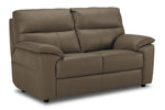 Toscana Leather Sofa and Loveseat Set - Taupe