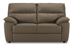 Toscana Leather Loveseat - Taupe