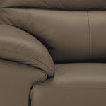 Toscana Leather Sofa, Loveseat and Chair Set - Taupe