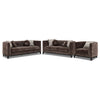 Tresor Sofa, Loveseat and Chair Set - Dark Brown