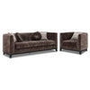 Tresor Sofa and Chair Set - Dark Brown