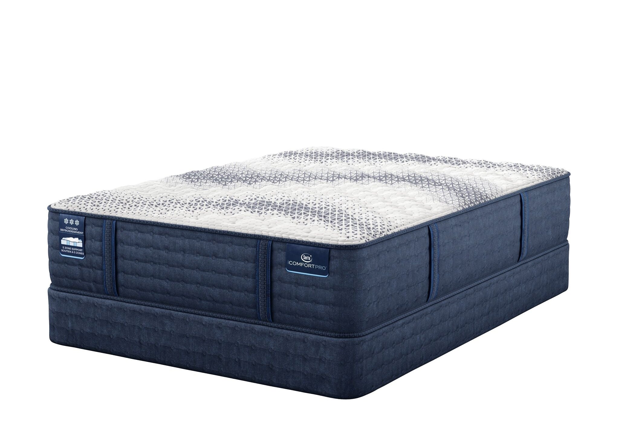 Serta iComfort PRO Tropea Tight Top Firm King Mattress and Split Boxspring Set