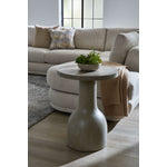 Fresh Perspective Turin 20" Round End Table - Grey