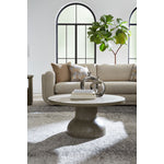 Fresh Perspective Turin 38" Round Coffee Table - Grey