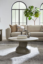 Fresh Perspective Turin 38" Round Coffee Table - Grey