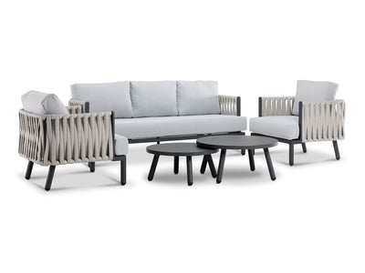 In Full Bloom - Urbana 5-Piece Conversation Set - Grey