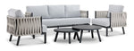 In Full Bloom - Urbana 5-Piece Conversation Set - Grey