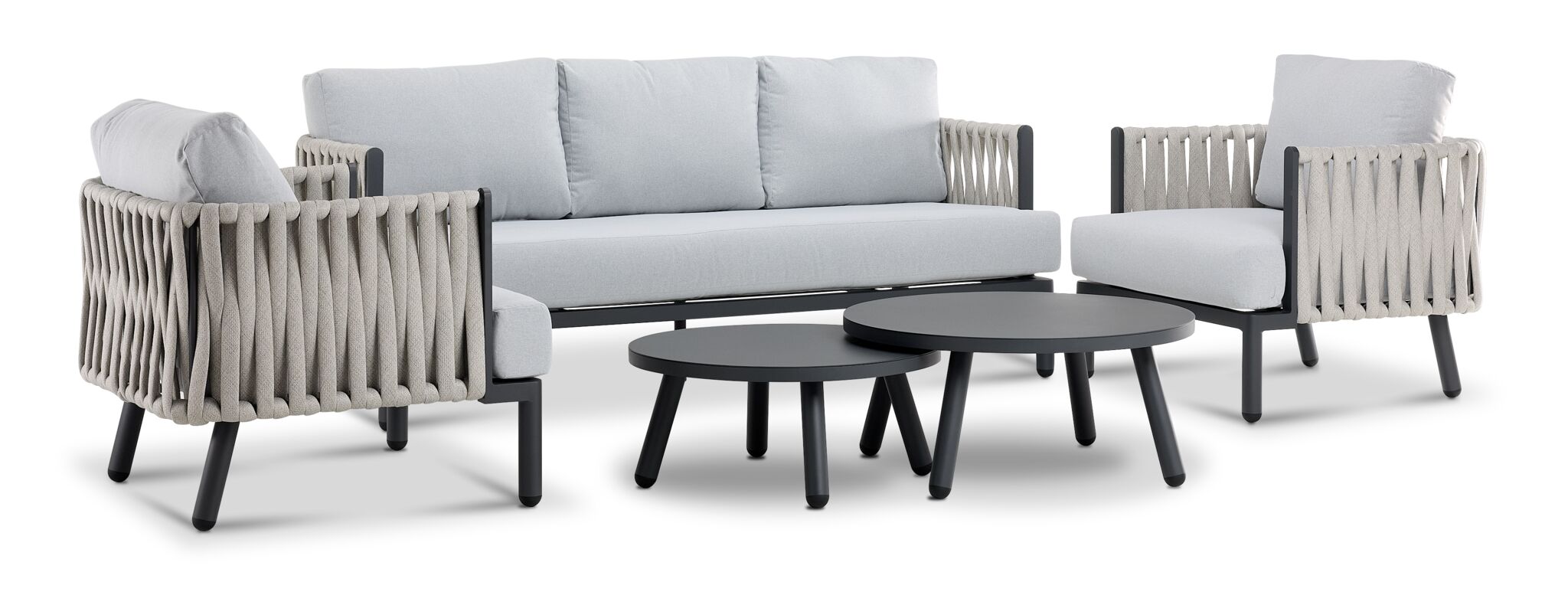 In Full Bloom - Urbana 5-Piece Conversation Set - Grey