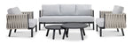In Full Bloom - Urbana 5-Piece Conversation Set - Grey