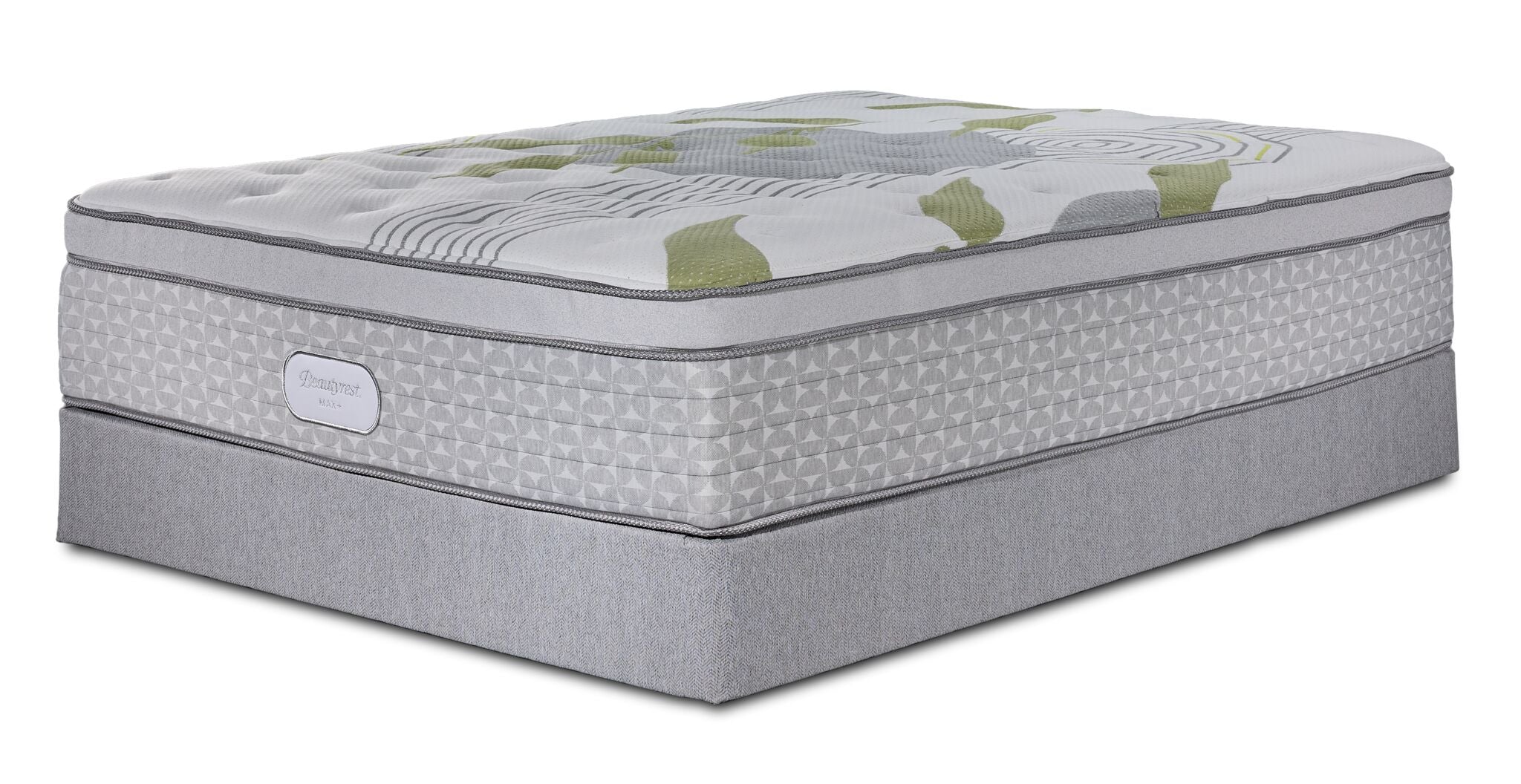 Beautyrest Max+ Valley Euro Top Plush Twin Mattress and Boxspring Set