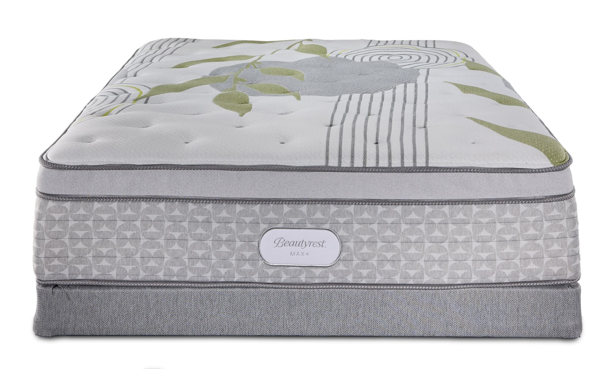Beautyrest Max+ Valley Euro Top Plush Full Mattress and Low Profile Boxspring Set