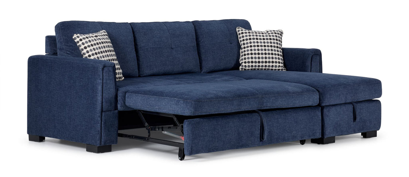 Vance Pop-Up Sofa Bed - Blue