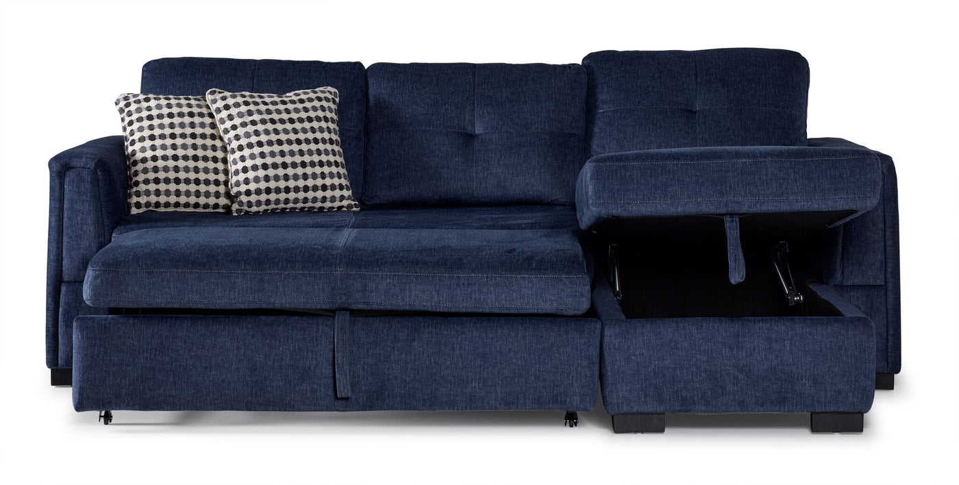 Vance Pop-Up Sofa Bed - Blue